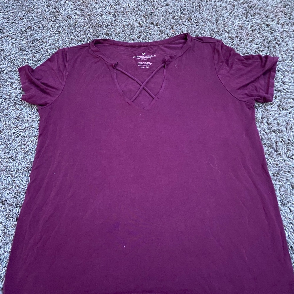american eagle soft and sexy shirt with cross